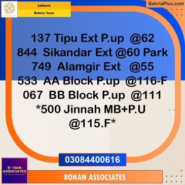 Residential Plot for Sale in Sector E - Jinnah Block -  Bahria Town, Lahore - (BP-164761)