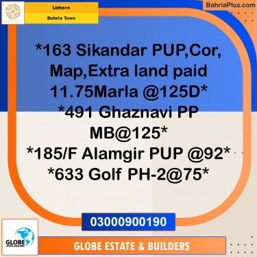 Residential Plot for Sale in Sector F - Sikander Block -  Bahria Town, Lahore - (BP-164790)