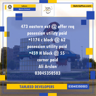 Residential Plot for Sale in Bahria Orchard, Lahore - (BP-164801)