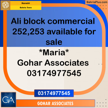 Residential Plot for Sale in Ali Block Commercial -  Bahria Town, Karachi - (BP-164825)