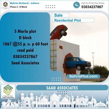Residential Plot for Sale in Phase 2 - D Block -  Bahria Orchard, Lahore - (BP-164827)