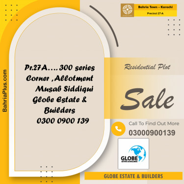 500 Sq. Yards Residential Plot for Sale in Precinct 27-A -  Bahria Town, Karachi - (BP-164861)