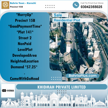 125 Sq. Yards Residential Plot for Sale in Precinct 15-B -  Bahria Town, Karachi - (BP-164951)