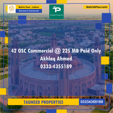 Commercial Plot for Sale in Overseas C Commercial -  Bahria Town, Lahore - (BP-164959)