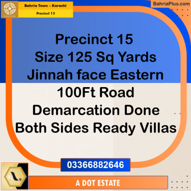 125 Sq. Yards Residential Plot for Sale in Precinct 15 -  Bahria Town, Karachi - (BP-165038)
