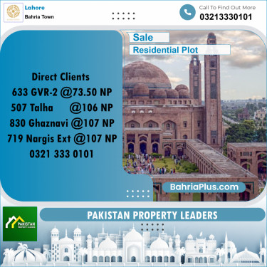 Residential Plot for Sale in Golf Phase 2 -  Bahria Town, Lahore - (BP-165119)