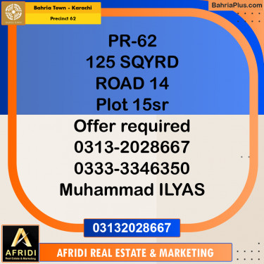 Residential Plot for Sale in Precinct 62 -  Bahria Town, Karachi - (BP-165171)