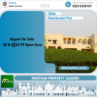 Residential Plot for Sale in Phase 2 - N Block -  Bahria Orchard, Lahore - (BP-165196)