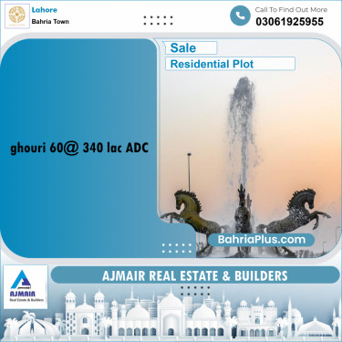 Residential Plot for Sale in Sector B - Ghouri Block -  Bahria Town, Lahore - (BP-165203)