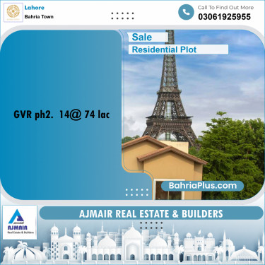 Residential Plot for Sale in Golf Phase 2 -  Bahria Town, Lahore - (BP-165208)