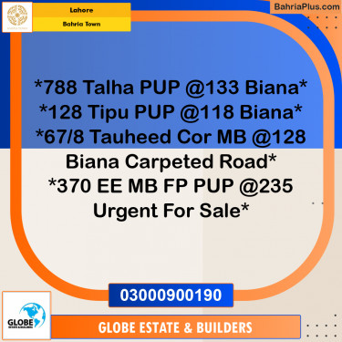 Residential Plot for Sale in Sector F - Talha Block -  Bahria Town, Lahore - (BP-165210)