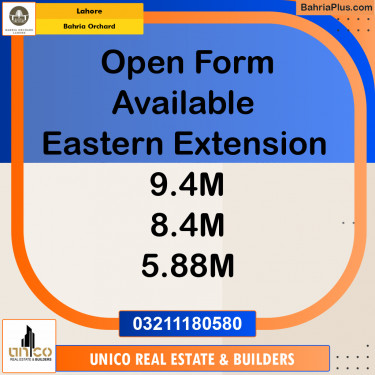 Residential Plot for Sale in Phase 1 - Eastern District Ext. I -  Bahria Orchard, Lahore - (BP-165304)