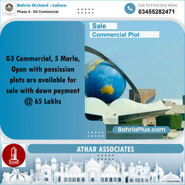 Commercial Plot for Sale in Phase 4 - G3 Commercial -  Bahria Orchard, Lahore - (BP-165352)