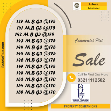 Commercial Plot for Sale in Phase 2 - M Block -  Bahria Orchard, Lahore - (BP-165382)