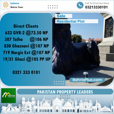 Residential Plot for Sale in Golf Phase 2 -  Bahria Town, Lahore - (BP-165455)