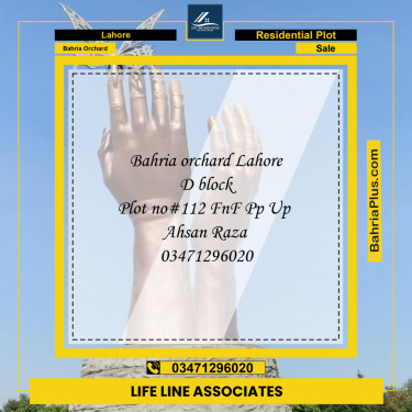 Residential Plot for Sale in Phase 2 - D Block -  Bahria Orchard, Lahore - (BP-165473)