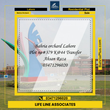 Residential Plot for Sale in Phase 2 - K Block -  Bahria Orchard, Lahore - (BP-165476)