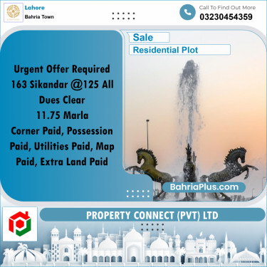Residential Plot for Sale in Sector F - Sikander Block -  Bahria Town, Lahore - (BP-165551)