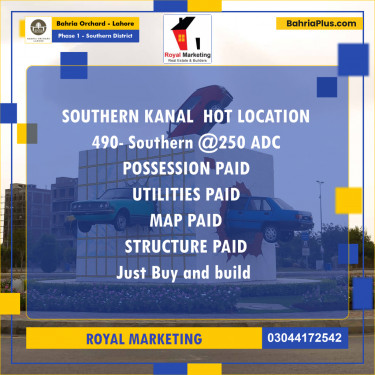 Residential Plot for Sale in Phase 1 - Southern District -  Bahria Orchard, Lahore - (BP-165745)