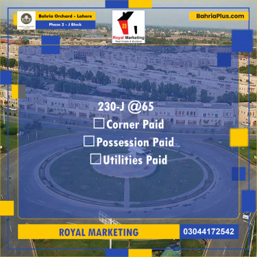 Residential Plot for Sale in Phase 2 - J Block -  Bahria Orchard, Lahore - (BP-165757)