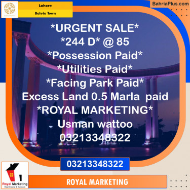Residential Plot for Sale in Phase 2 - D Block -  Bahria Orchard, Lahore - (BP-165790)