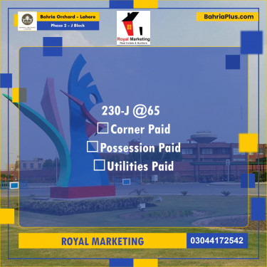 Residential Plot for Sale in Phase 2 - J Block -  Bahria Orchard, Lahore - (BP-165849)