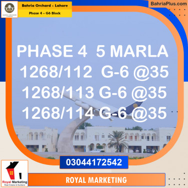 Residential Plot for Sale in Phase 4 - G6 Block -  Bahria Orchard, Lahore - (BP-165895)