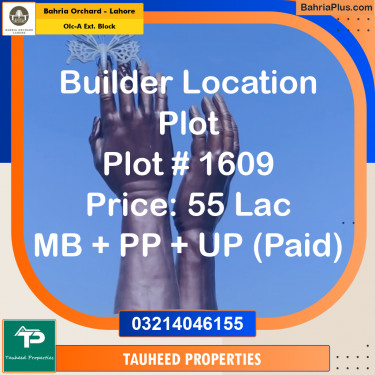 Residential Plot for Sale in OLC-A Ext. Block -  Bahria Orchard, Lahore - (BP-165897)