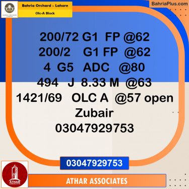 Residential Plot for Sale in OLC-A Block -  Bahria Orchard, Lahore - (BP-165944)