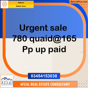 Residential Plot for Sale in Sector E - Quaid Block -  Bahria Town, Lahore - (BP-166026)