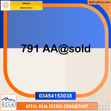 Residential Plot for Sale in Sector D - AA Block -  Bahria Town, Lahore - (BP-166028)