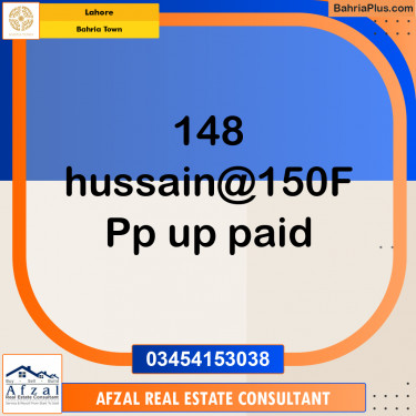 Residential Plot for Sale in Sector C - Nargis/Hussain Block -  Bahria Town, Lahore - (BP-166034)