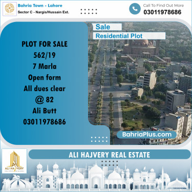 Residential Plot for Sale in Sector C - Nargis/Hussain Ext. -  Bahria Town, Lahore - (BP-166089)