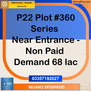 250 Sq. Yards Residential Plot for Sale in Precinct 22 -  Bahria Town, Karachi - (BP-166109)