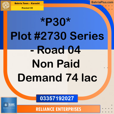 250 Sq. Yards Residential Plot for Sale in Precinct 30 -  Bahria Town, Karachi - (BP-166155)