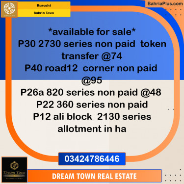 250 Sq. Yards Residential Plot for Sale in Precinct 30 -  Bahria Town, Karachi - (BP-166171)