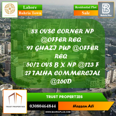 Residential Plot for Sale in Overseas C -  Bahria Town, Lahore - (BP-166176)