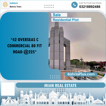 Residential Plot for Sale in Overseas C Commercial -  Bahria Town, Lahore - (BP-166188)