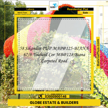 Residential Plot for Sale in Sector F - Sikander Block -  Bahria Town, Lahore - (BP-166245)