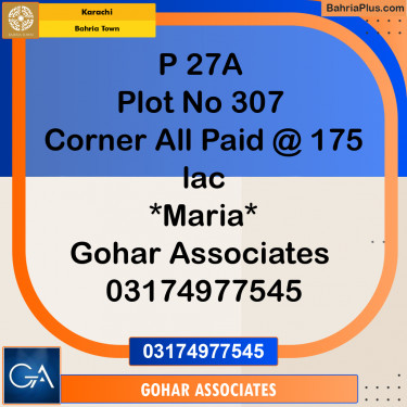 500 Sq. Yards Residential Plot for Sale in Precinct 27-A -  Bahria Town, Karachi - (BP-166295)