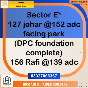 Residential Plot for Sale in Sector E - Johar Block -  Bahria Town, Lahore - (BP-166326)