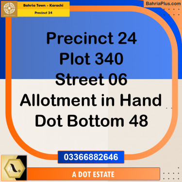 125 Sq. Yards Residential Plot for Sale in Precinct 24 -  Bahria Town, Karachi - (BP-166399)