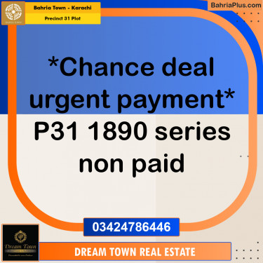 Residential Plot for Sale in Precinct 31 Plot -  Bahria Town, Karachi - (BP-166441)