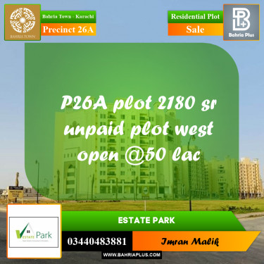 125 Sq. Yards Residential Plot for Sale in Precinct 26A -  Bahria Town, Karachi - (BP-166506)