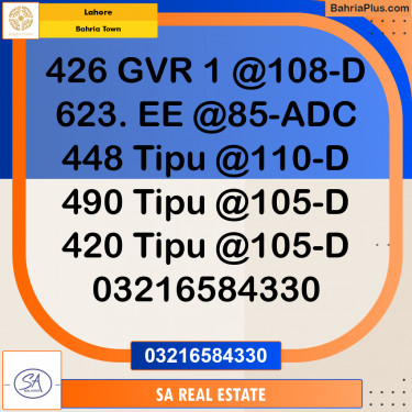 Residential Plot for Sale in Golf Phase 1 -  Bahria Town, Lahore - (BP-166606)