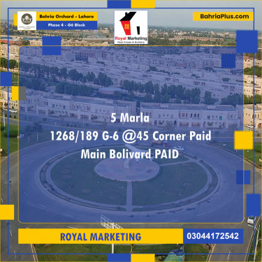 Residential Plot for Sale in Phase 4 - G6 Block -  Bahria Orchard, Lahore - (BP-166618)