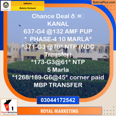 Residential Plot for Sale in Bahria Orchard, Lahore - (BP-166620)
