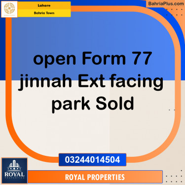 Residential Plot for Sale in Sector E - Jinnah Ext. Block -  Bahria Town, Lahore - (BP-166690)