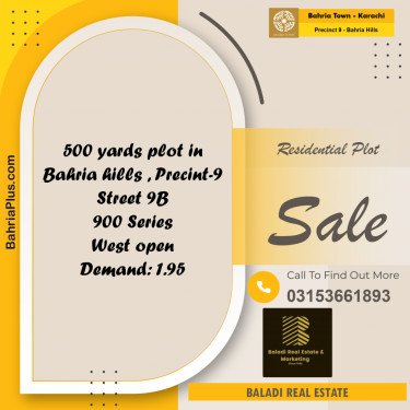 Residential Plot for Sale in Precinct 9 - Bahria Hills -  Bahria Town, Karachi - (BP-166697)