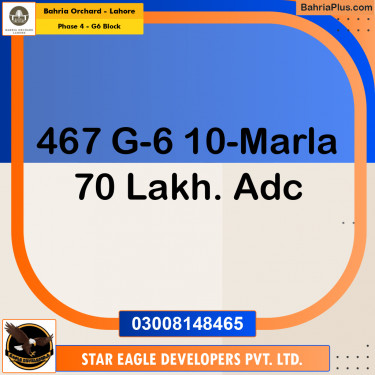 Residential Plot for Sale in Phase 4 - G6 Block -  Bahria Orchard, Lahore - (BP-166711)